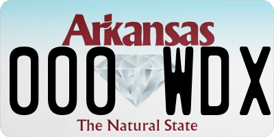 AR license plate 000WDX