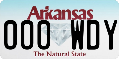 AR license plate 000WDY