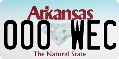 AR license plate 000WEC