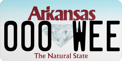AR license plate 000WEE