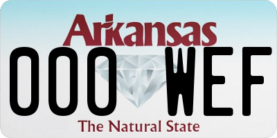 AR license plate 000WEF