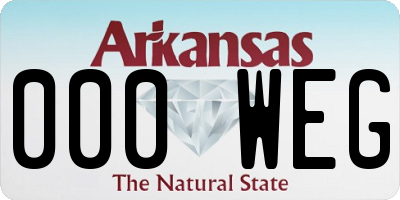 AR license plate 000WEG