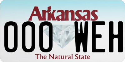 AR license plate 000WEH