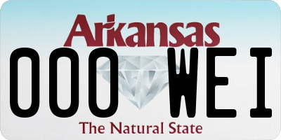 AR license plate 000WEI
