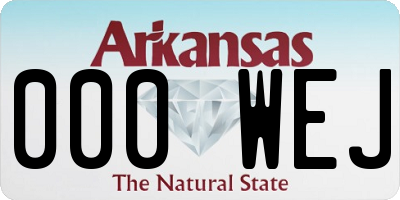 AR license plate 000WEJ