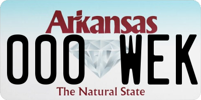 AR license plate 000WEK