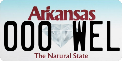 AR license plate 000WEL