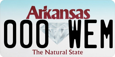 AR license plate 000WEM
