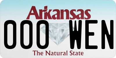 AR license plate 000WEN