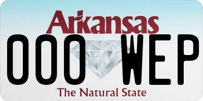 AR license plate 000WEP