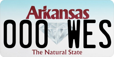 AR license plate 000WES