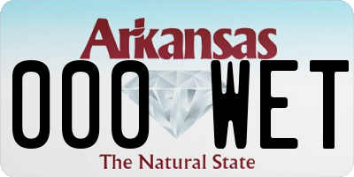 AR license plate 000WET
