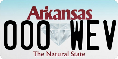 AR license plate 000WEV
