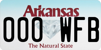AR license plate 000WFB