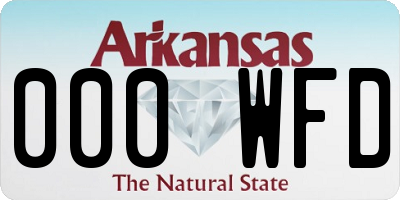 AR license plate 000WFD