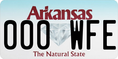 AR license plate 000WFE