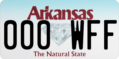 AR license plate 000WFF