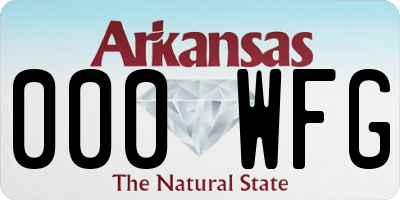 AR license plate 000WFG