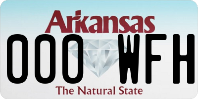 AR license plate 000WFH