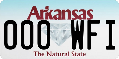 AR license plate 000WFI