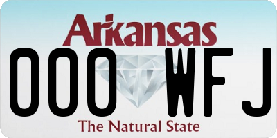 AR license plate 000WFJ