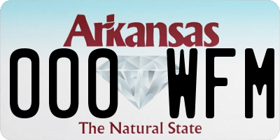 AR license plate 000WFM