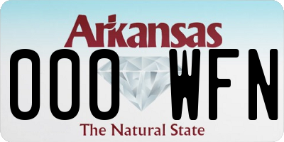 AR license plate 000WFN