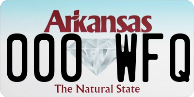 AR license plate 000WFQ