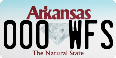 AR license plate 000WFS