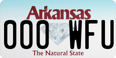 AR license plate 000WFU