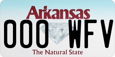 AR license plate 000WFV