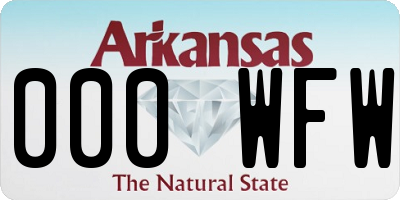 AR license plate 000WFW