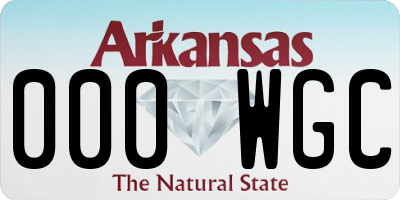 AR license plate 000WGC