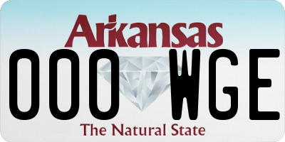 AR license plate 000WGE