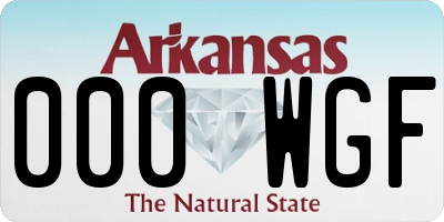 AR license plate 000WGF