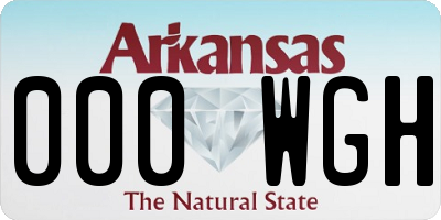 AR license plate 000WGH