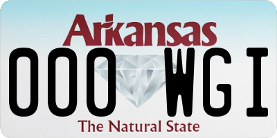 AR license plate 000WGI