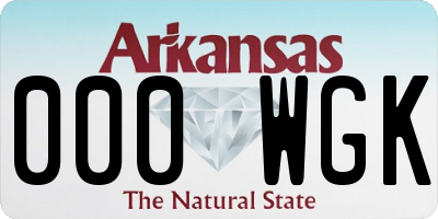AR license plate 000WGK