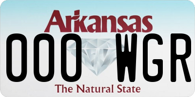 AR license plate 000WGR