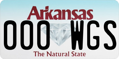 AR license plate 000WGS