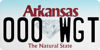 AR license plate 000WGT