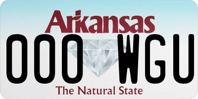 AR license plate 000WGU