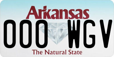 AR license plate 000WGV