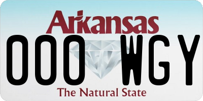 AR license plate 000WGY