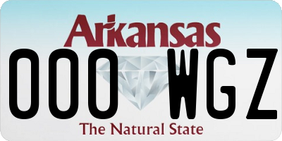 AR license plate 000WGZ