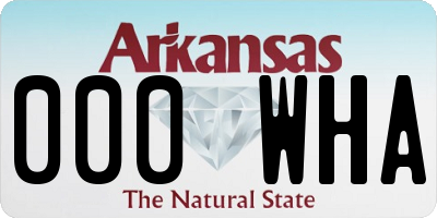 AR license plate 000WHA