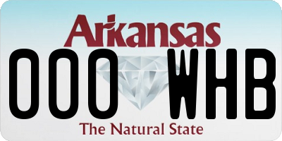 AR license plate 000WHB