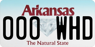 AR license plate 000WHD