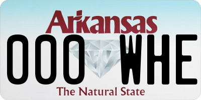 AR license plate 000WHE