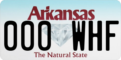 AR license plate 000WHF